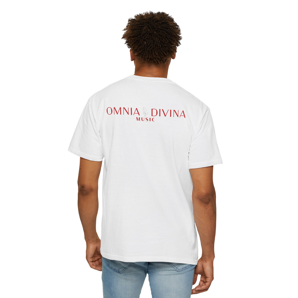 XL Prayer Hands with Rosary T-Shirt — Omnia Divina Music Graphic Tee