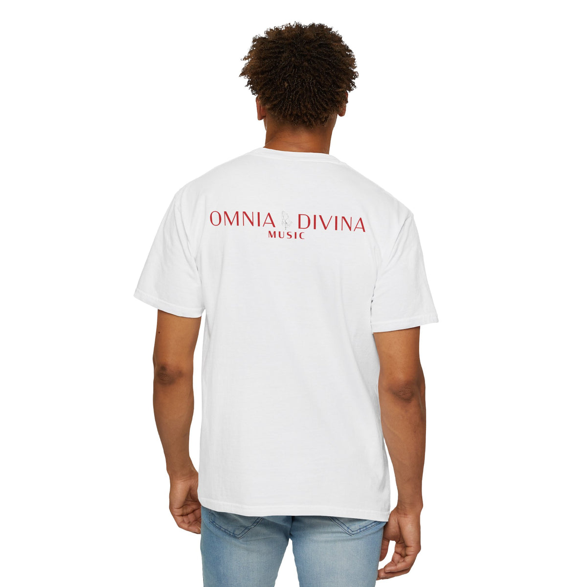 XL Prayer Hands with Rosary T-Shirt — Omnia Divina Music Graphic Tee