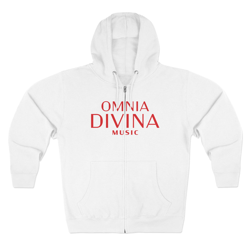 Omnia Divina - Praying Hands with Rosary Zip Hoodie