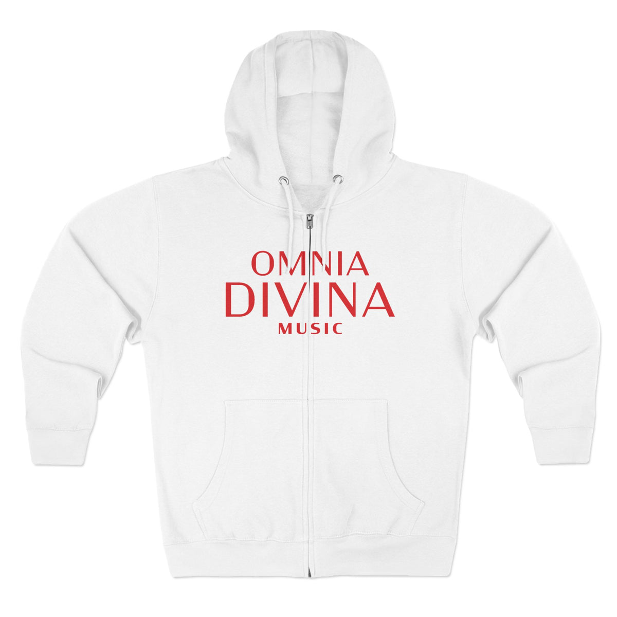 Omnia Divina - Praying Hands with Rosary Zip Hoodie